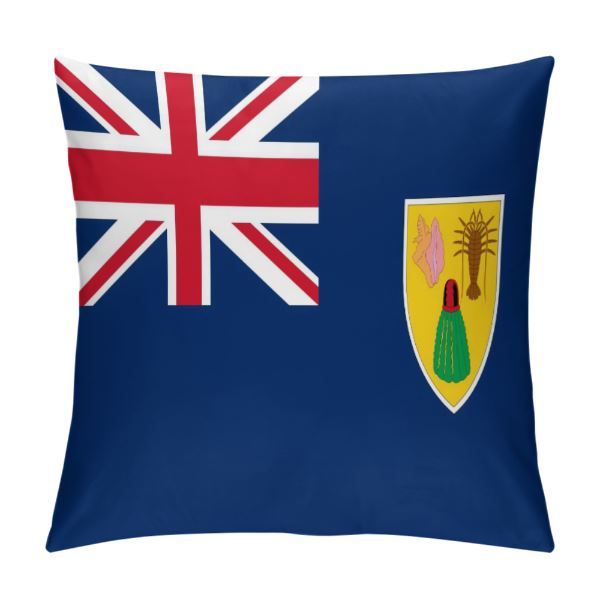 Turks and Caicos Flag Throw Pillow - CaribeHeart Turks and Caicos